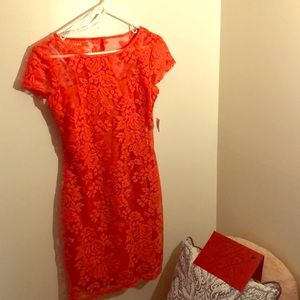 Red/coral Lace Dress